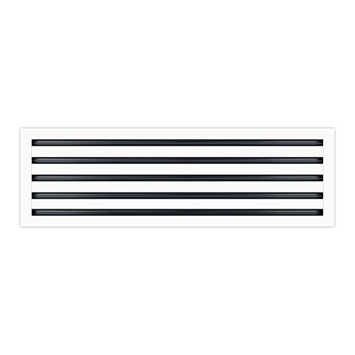 BUILDMART - 36x10 Modern AC Vent Cover - Decorative White Aluminum Air Vent - Standard Linear Slot Diffuser - Heating and Cooling Register Grille for Ceiling, Walls & Floors - Texas Buildmart