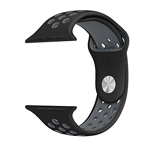 Image of TechMount Silicone Luxury Dotted Sports Watch Band Strap Compatible with Apple Watch Straps 42mm 44mm 45mm 46mm 49mm iWatch Ultra & SE & Series 8 /7 /6 /5 /4 /3 /2 /1 Breathable Replacement Strap