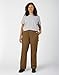 Dickies Women's Plus Size Relaxed Straight Carpenter Duck Pant, Rinsed Brown Duck, 22