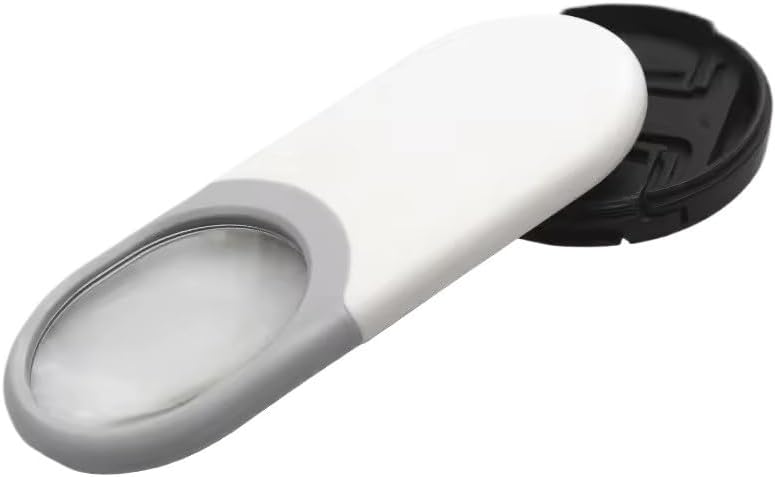 10X Pocket Jewelry Loupe Pull Type Magnifier with Led Light Reading Ultra-Thin Magnifying
