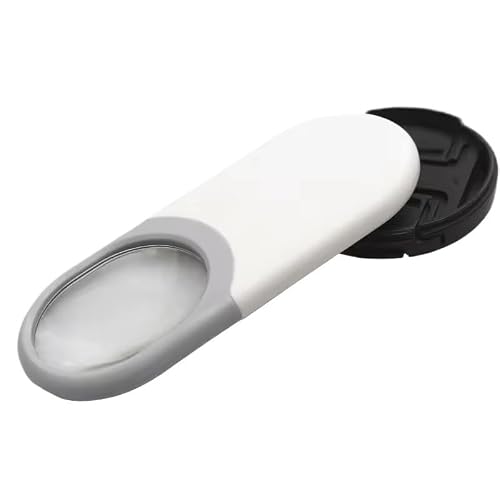 MQPALZKD 10X Pocket Jewelry Loupe Pull Type Magnifier with Led Light reading Ultra-Thin Magnifying ﻿