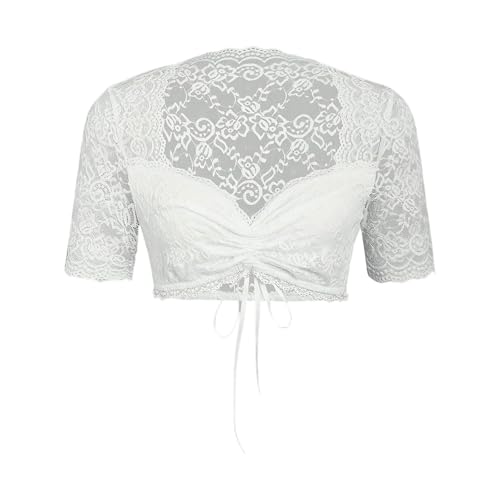 Ropa interior cosplay blusa de color liso top con encaje elegante para mujer 4