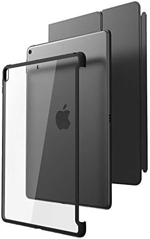 i-Blason Case for iPad Pro 10.5" (2017 Release) and iPad Air 3 10.5" 2019 (3rd Generation), Compatible with Official Smart Cover and Smart Keyboard Clear Hybrid Cover Updated Version (Clear/Black)