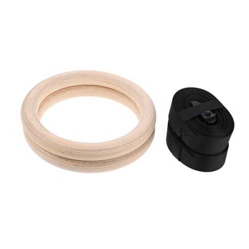 GALPADA Wooden Gymnastics Rings Home Fitness Pilates Ring Gym Training Full Body Workout Equipment