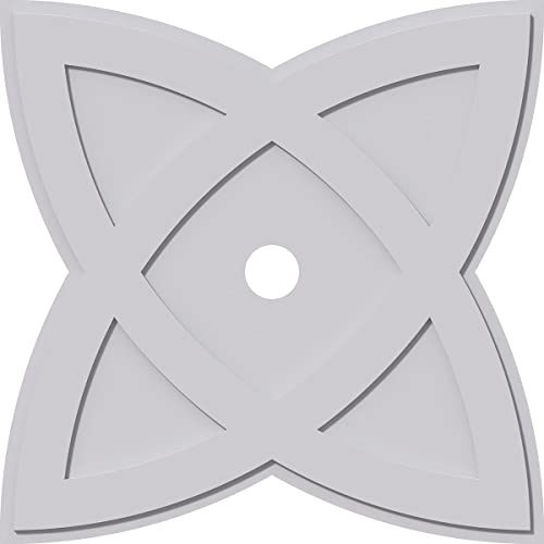 Medallón de techo Ekena Millwork CMP10CM para ocultar grietas en lámparas 2