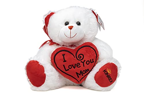 KINREX Happy Mother's Day Stuffed Teddy Bear Animal Gifts Birthday 11.81