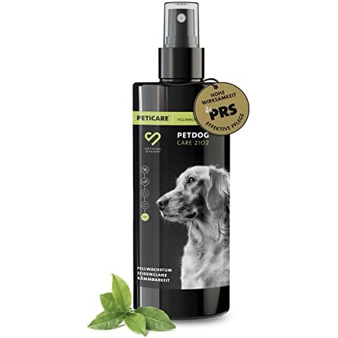 Peticare Fellpflege Spray für Hunde | sorgt für Fellwachstum, Seidenglanz, Kämmbarkeit | Schmutzabwehr, spendet Feuchtigkeit | einzigartiges PRS® System für Lange Wirkung - petDog Care 2102 Cover