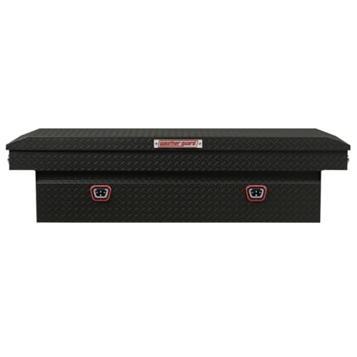 Image of Weather Guard Model 127-52-04 Saddle Box, Aluminum, Full Standard, Textured Matte Black, 11.0 cu ft