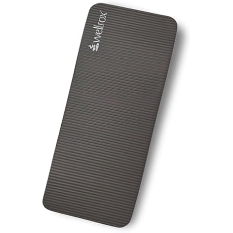 WellRox Kneeling Pad- Anti-Slip Yoga Knee Pad Cushion- Foam Balance Pad to Protect Joints- Knee Mat for Exercise- Yoga Accessories- Gray (24” x10”x 5/8”) Cover