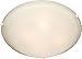 Two Light White Bowl Flush Mount