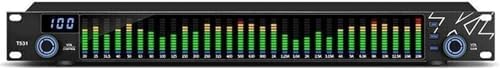Digital Equalizer, 31-Band Audio Stereo Graphic Equalizer with Multiple Interfaces, 10 Preset Effects, Automatic Noise Reduction, High, Mid and Bass Adjustment