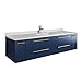 Fresca Stella 60" Wall Hung Single Undermount Sink Vanity Set in Royal Blue