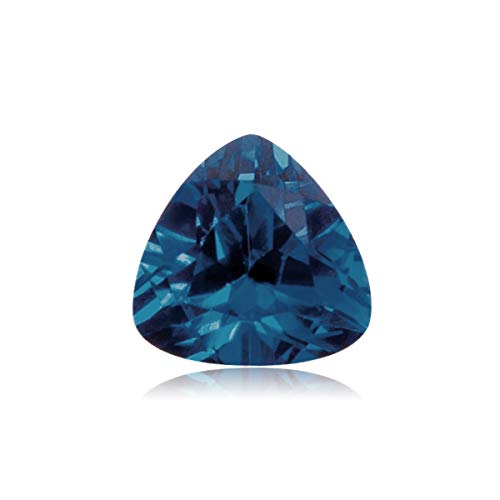 2.32-2.84 Cts Of 8.0X8.0 Mm Aaa Trillion Cut Swiss Made Rough Synthetic Blue Sapphire (1 Pc) Loose Gemstone #TOP1