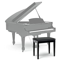 Classic Cantabile Banc de piano avec Compartiment de rangement modèle S noir brillant – Image 4