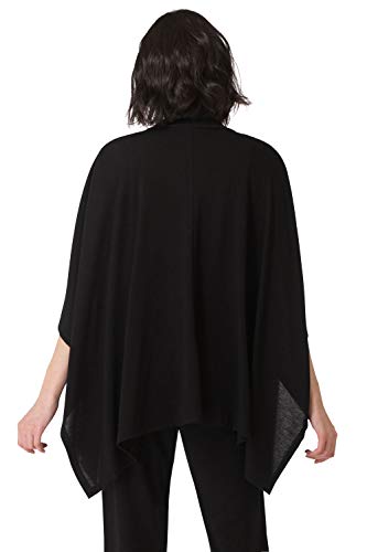 Rekucci Women's Loungewear Soft Knit Open Front Poncho Sweater3