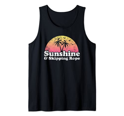 Sunshine and Skipping Rope Tank Top, Black