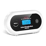 Carbon Monoxide Detector – 10-Year Sealed Battery CO Alarm with LCD Display, Carbon Monoxide Alarms for Home, EN 50291 Certified – Alertlink VC22R