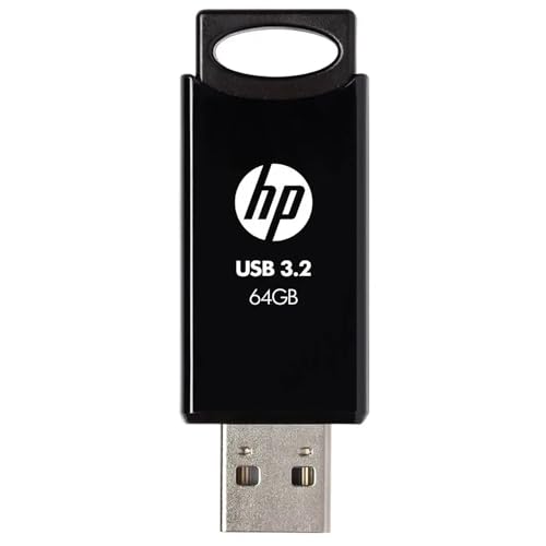Pendrive X712B com Capacidade de 64GB Preto, Paper Pack - HP