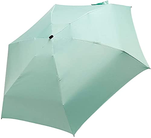 Gymqian Mini Pocket Parapluie Pliant Sun Parapluie Soleil Femmes Voyage Plat Poids Léger Protection Parasol Pliable Mini Parapluie,Vert Cover