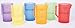 TickiT 73103 Lot de 6 carafes colorées et translucides 77 mm de diamètre