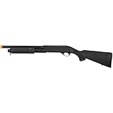 Lancer Tactical Full Metal M870 Shell Loading Tri-Shot Airsoft Shotgun Rifle Black 305 FPS