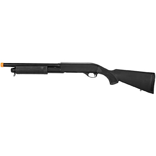 Lancer Tactical Full Metal M870 Shell Loading Tri-Shot Airsoft Shotgun Rifle Black 305 FPS