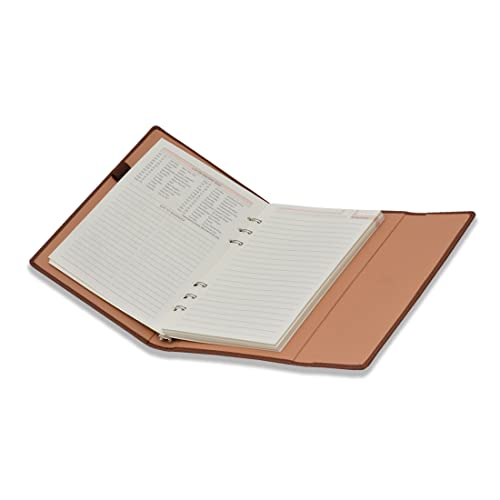Image of COI Faux Leather Corporate Business Undated Planner /Diary with Pen (Tan Brown)