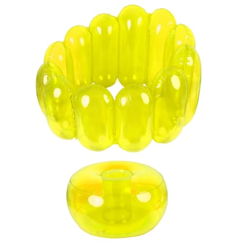 Aufblasbarer Stuhl, aufblasbarer Luftstuhl, transparente -Stühle aus PVC – Kino-Stühle, maximale Belastung 250 lb, aufblasbare Liege, aufblasbare Möbel für Frauen und h