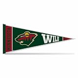 Rico Industries NHL Hockey Minnesota Wild Rally 12" x 30" Felt Wall Décor Pennant - Great for Home/Bed Room/Man Cave Décor