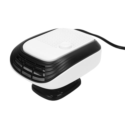 Oreilet Calentador Coche Portátil 120W, Ventilador Desempañador y Descongelador Parabrisas, Se Conecta Al Encendedor Cigarrillos, Calefacción Parabrisas para Coches, SUV y Camiones (en Blanco y