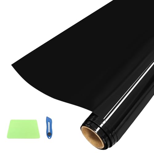15.7X 39.4in Aquarium Background Black, Fish Tank Background Wallpaper Electrostatic Thickening...