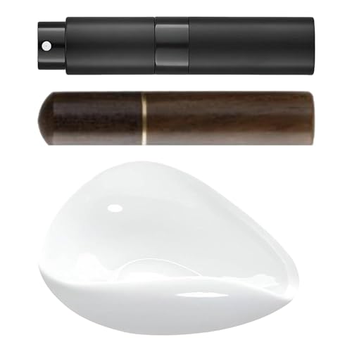 KLKCMS コーヒー豆計量カップ カップとスプレーボトル エスプレッソ分配ツールセット 計量ボウル セラミック計量容器 器具 実用的な多目的コーヒー豆計量ボウル コーヒーメジャー カフェホーム用 コーヒー愛好家へのギフト, 白