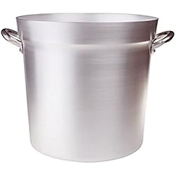 Olla Aluminio 40 Cm Pentole Agnelli FAMA85BS40 Olla de Tomate de Aluminio con 2 Asas, Tipo Norte, diámetro 40 cm, 50,2 litros, Plata