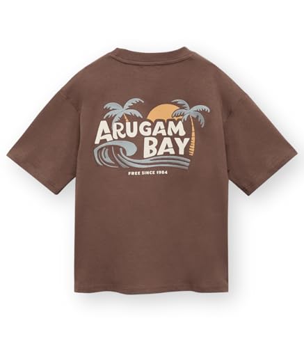 Image of Alan Jones Clothing Boys Oversized Cotton Printed T-Shirt | Round Neck, Short Sleeves, Casual Wear