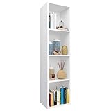 yithopi libreria/mobile,libreria per ufficio libreria a giorno con divisori adatta a camere da letto, sale studio, hotel, ristoranti, ecc tv bianco 36x30x143 cm in legno multistrato