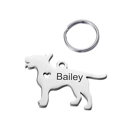 Supreme glory SG Edelstahl Personalisierte Hundemarke Mit Gravur Hundeform Katzeform Charms Anhaenger Hohle Herz Schluesselanhaenger Namensanhaenger Im Bullterrier Cover
