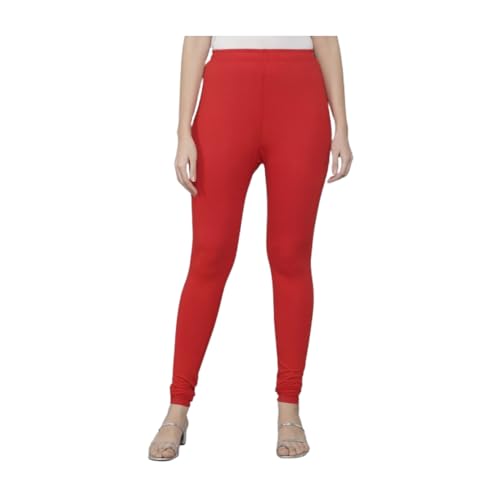 Image of Tanu Women's Cotton Leggings | Ultra-Soft, Stretchable and Comfortable | Casual Slim Fit Full Length Leggings for Women and Girls (Combo Pack of 3)