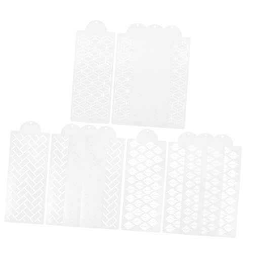 OUNONA 12pcs Flexible Cake Decorating Stencils Reusable Pet Baking Templates for DIY Desserts Easy to Non Stick for Modern Cake Designs and Creative Decorating