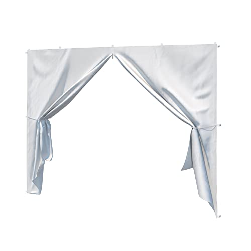 paramondo Paroi Latérale pour Pavillon SP-3 Tente De Fête, Tonnelle De Jardin, Étanche, Paroi De Porte avec Fermeture Éclair, Blanc