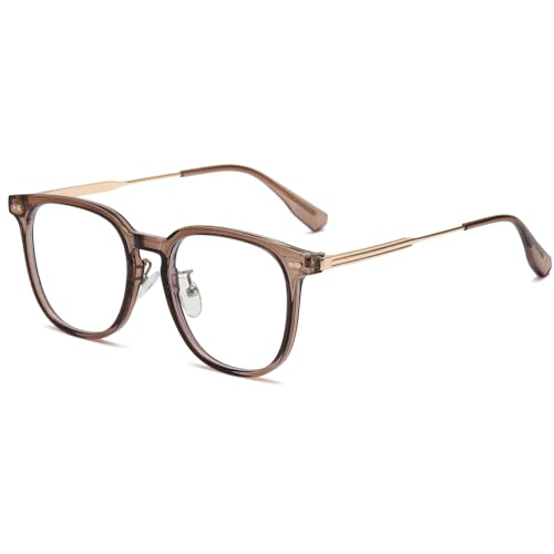 YAMEIZE Gafas Luz Azul Mujer y Hombre Retro Gafas con Filtro Anti Luz Azul para Ordenador Montura de Lentes Redondo Anteojos de Luz Azul Gafas