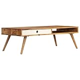 mueble auxiliar cocina color cerezo 【Color】Marrón y blanco Tidyard Mesas de Centro Mesas de Centro Vintage de Madera Maciza de Sheesham 110 x 50 x 35 cm