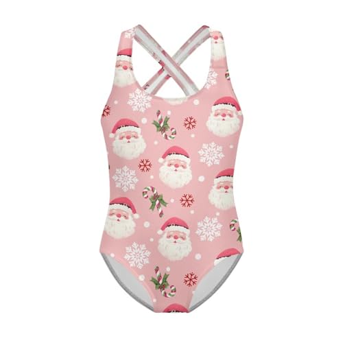 Image of Kid One Piece Swimsuit with Cross Back Girls Summer Sleeveles Swimwear for 5-14 Years