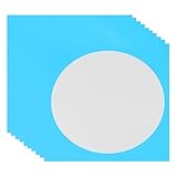 QUARKZMAN 10 Hojas de Papel Shikishi, 13' x 13' Papel de Caligrafía Azul, Tableros Shikishi con Espacio en Blanco Redondo para Pintura Diy, Dibujo, Caligrafía