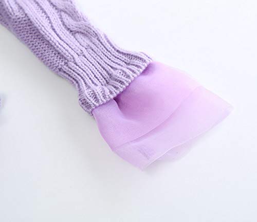 Image of Girl's Winter Sweater Tutu Dress Cable Knit Long Sweaters for Toddler Girl