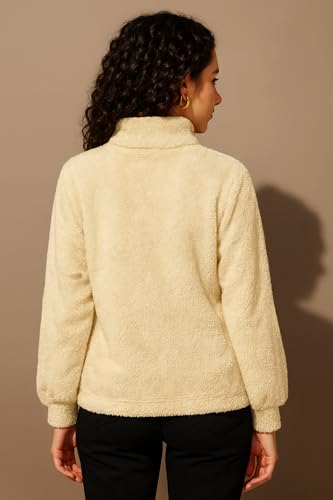 Image of THE DRY STATE Women's Fur Pull Over With High Neck
