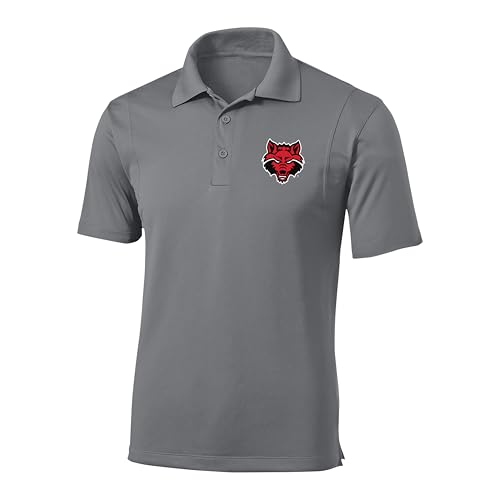 Sport Your Gear Arkansas State Red Wolves Prime Athletic Logo Micropique Sport-Wick Golf Polo (Sport Gray - Large)