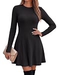 Saodimallsu – Saodimallsu Damen A-Linie Strickkleid Langarm Pulloverkleid