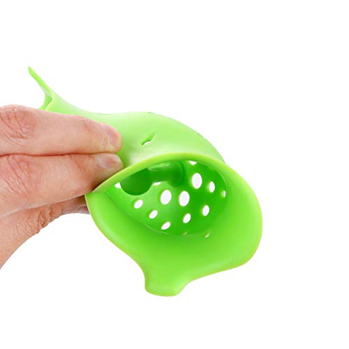 Colador para fregadero de cocina de silicona verde miniatura 5