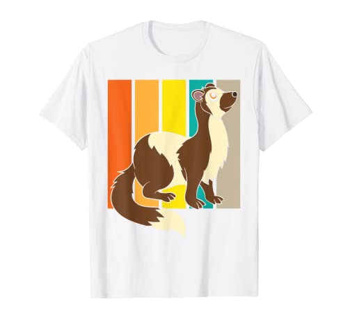 Lindo Amante De Animales Retro Pet Hurón Camiseta
