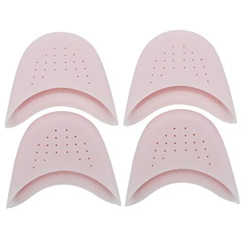 BESTCYC 4pcs(2pair) Light Pink Soft Silicone Gel Pointe Ballet Dance Toe Caps Pads Toe Protector with Breathable Hole